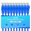 XANHAM Cat6 Ethernet Cable 1 Feet 10 Pack Network RJ45 Cat6 Internet Patch Cable, Unshielded, Blue