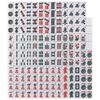 HNDTEK 166 Tiles American Mahjong Set Soft Bag with Combo Rack (Coffee)