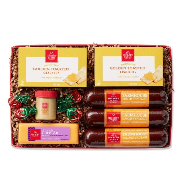 Hickory Farms Meat & Cheese Large Gift Box  Gourmet Food Gift Basket  Perfect For Family, Birthday, Sympathy, Congratulations Gifts, Retirement,  Thinking of You, Business and Corporate Gifts