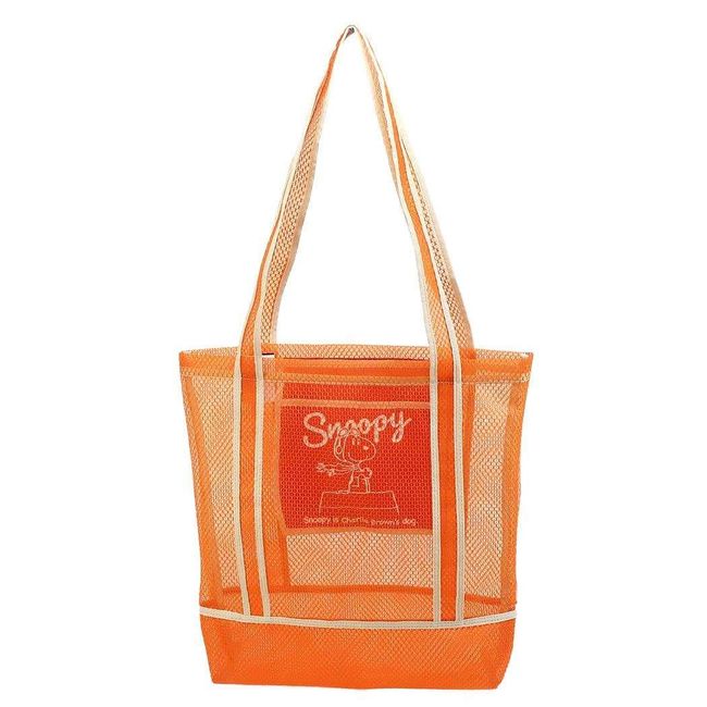 Marimo Craft Snoopy [Tote Bag] Mesh Tote/Orange Peanuts W 14.4 x H 15.7 x D 3.7 inches (36.5 x 40 x 9.5 cm)