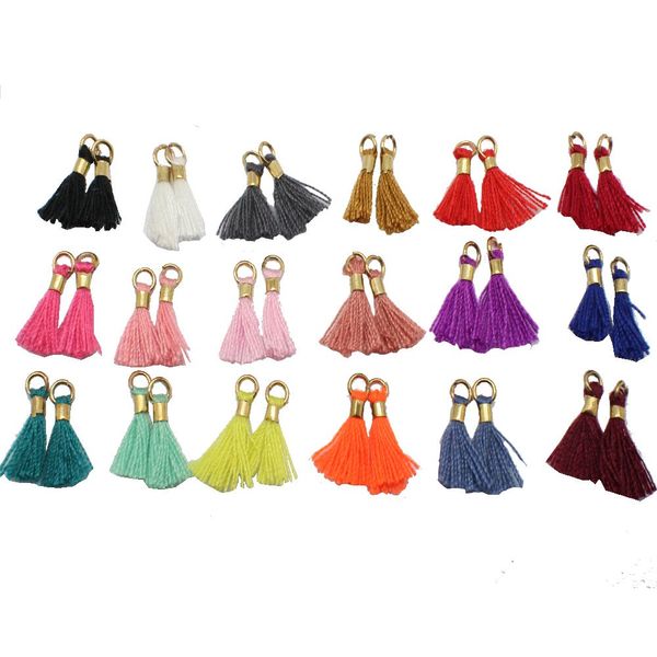 Mini Tassels Small and Short Cotton Thread Tassels GD36ST139 Wholesale 36pcs/lot 13mm