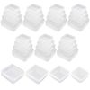 LJY 32 Pieces Mixed Sizes Square Empty Mini Clear Plastic Storage Containers Box Case with Lids for Small Items and Other Craft Projects