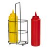 Chef Aid Sauce Bottles in Stand, Multi-Colour,10E11386