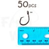 50pcs Fishing 4X Strong Offset Circle Hooks - Size 3/0