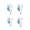 Sensitive Replacement Electric Replacement Toothbrush Heads (4 Count), Dual Clean Rotating Sets for Braun Oral B Cross Action Power