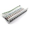 1aTTack.de 367463 Patch panel CAT6 12 port white distribution panel LSA+ connection technology network distribution - RJ45 - TIA 568 A/B - white