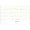4Keyboard Dvorak Simplified Keyboard Stickers with Yellow Lettering Transparent Background