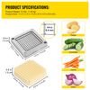 French Fry Cutter Chopper Replacement Blade & Push Block 1/4-inch 3 Pieces