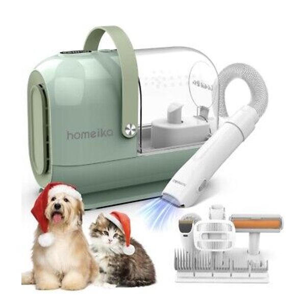 Homeika Dog Grooming Kit & Vacuum, 3L Pet Grooming Vacuum 99% Pet Hair Suction