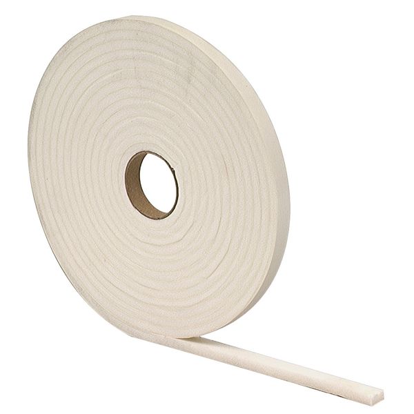 Weatherproof High Density Foam Tape, 1/4-by-1/2-Inch-by-17 feet, Closed Cell, White- M-D Building Products 02758