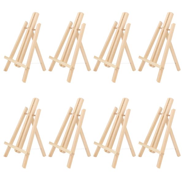 Kinlink 11.8 Inch Tall Wood Easels for Display Set of 8, Display Easel Tabletop, Painting Easel Stand for Artist Students…