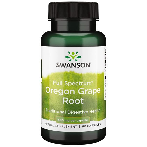 Swanson Full Spectrum Oregon-Grape Root 400 Milligrams 60 Capsules