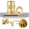 Gewindeeinsatz, Einpressmuttern, Messing Einbettung Muttern Rändelmuttern, Threaded inserts für Kunststoffteiledurch Wärme oder Ultraschall in 3D-Drucker Teile (M2*4 * 3.5mm-70pcs)