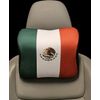 Mexican Flag Car Headrest Neck Support Pillow with Memory Foam (2 Pack)