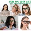 2 Pack Oprah Style Reading Glasses for Women Men Blue Light Blocking Computer Sq