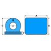 Rectangular Base Deckplate 3/4'' 7.5T Proof Load - 19MM Eye Plate Lashing Weld On Deck Self Colour