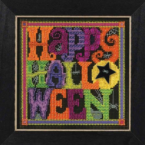Happy Halloween Beaded Counted Cross Stitch Kit Mill Hill MH141622 Buttons & Beads 2016 Autumn