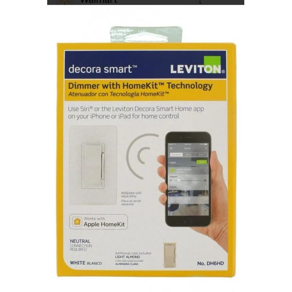 Leviton Switch Kit Apple Hm Technology DH6HD-1BZ Home Kit 600-Watt Dimmer