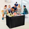 Portable Ice Bin Table with Matching Skirt Beverage Cooler Table for Party