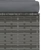 CHARMMA Patio Middle Sofa with Cushions Gray Poly Rattan-2255