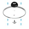 YuCool 4 Pcs Pot Lid Knob, Universal Replacement Pan Lid Cover Knobs, Kitchen Cookware Knob Handle, Bakelite Circular Handgrip Knobs