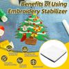 100 Precut Sheets Tear Away Embroidery Stabilizer Backing, Fabric Stabilizer