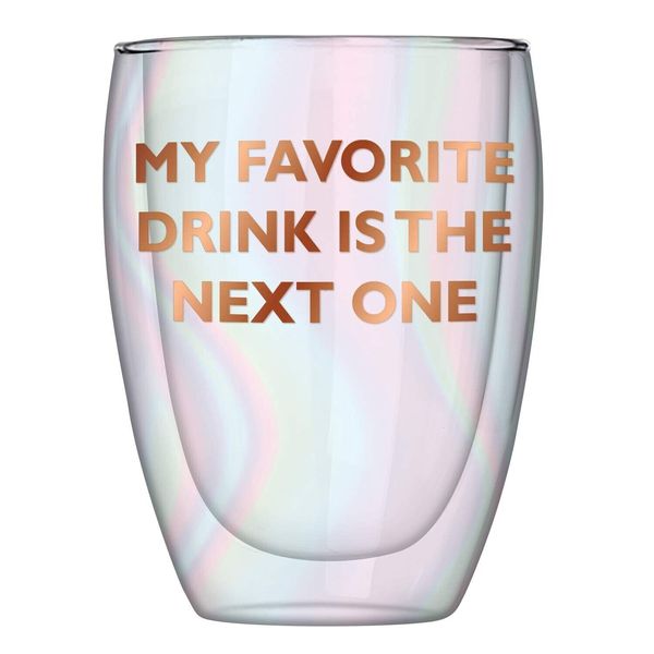 Creative Brands Slant CollectionsStemless Wine Glass, 10-Ounce, My Favorite D...