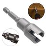 3 Pcs Drill Bit Socket Tool Set, 1/4 Hex Shank, Slot Wing Nut Drill Bit Socket Wrenches, Panel Nuts Screws Eye C Hook Bolt