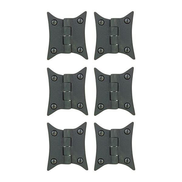 6 Pcs Butterfly Door Hinges Cabinet Hinges Solid Cast Iron Cupboard Hinges