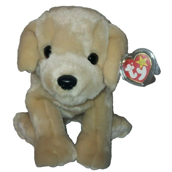 ST* Ty Beanie Buddy FETCH Golden Retriever Dog 10" MWMT Plush Stuffed Animal Toy