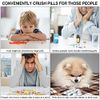 Electric Pill Crusher Grinder - Grind and Pulverize Small and Large Medication and Vitamin Tablets to Fine Powder - Electronic Pulverizer to Crush Multiple Pills - Use for Feeding Tube, Kids or Pets