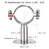 sourcing map Wall Mount Ceiling Mount Pipe Support, 304 Stainless Steel Adjustable Pipe Strap Clamp for 63-65mm Pipe