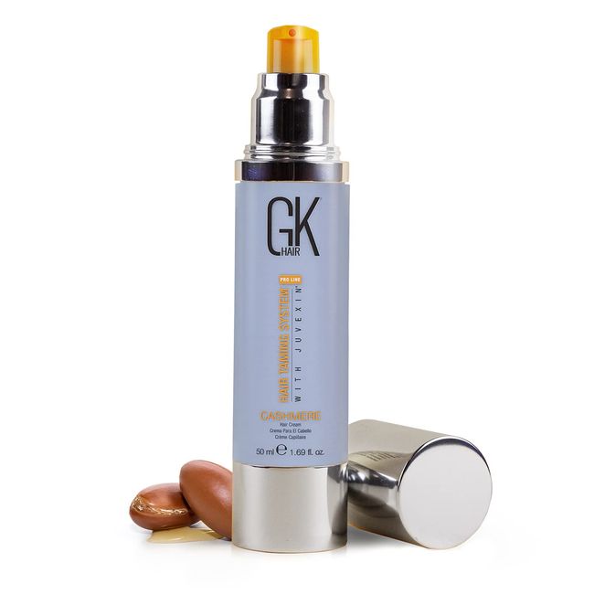 Global Keratin GKhair Kaşmir Saç Pürüzsüzleştirici Krem (50ml / 1.69 fl. Oz) | Sır Kabağı Saç Onarımı / Koruması - Doğal ve Argan Yağı | Tüm Saç Tipleri İçin