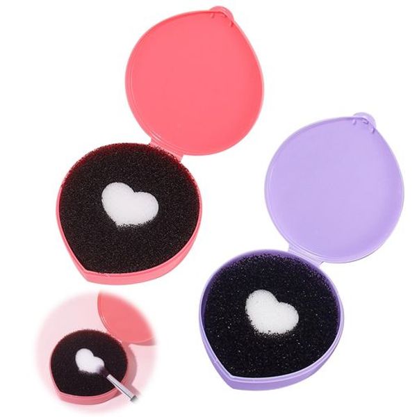 PAVIKE Makeup Brush Cleaner 2pcs Makeup Brush Cleaner Sponge Makeup Brush Powder Cleaner Makeup Brush Cleaning Tool, Quick Dry Brush Color Removal, Effective Cleaning Without Water or Soap