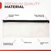 Janrax Coloured Zip Clear Exam Pencil Case (Red, 13x5")
