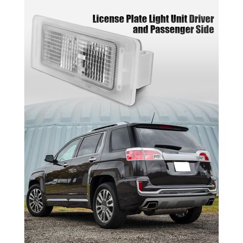 Dunyhludx License Plate Light Unit Fit for GMC Acadia 2017 2018 2019, Driver and Passenger Side Replacement 13502178, 1 Pair