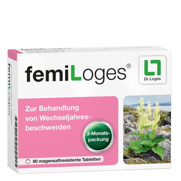 femiLoges® - 90 Tabletten - Pflanzliche Unterstützung in den Wechseljahren - 3 Monatspackung