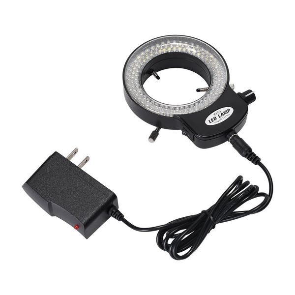 Jieotwice Adjustable Microscope Light Source LED Ring Light Industrial Light Source 144 Lamp Beads 63MM MIC-209 Fully Transparent Shade