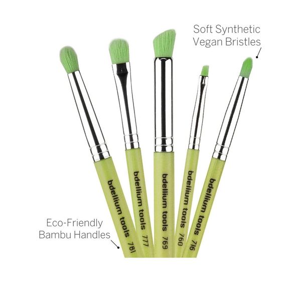 Bdellium Tools Green Bambu Series, Smoky Eyes 5pc Brush Set.
