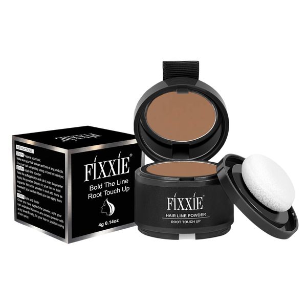 Hairline Powder, Root Touch Up Light Brown Powder, Instant Hair Loss Concealer Hair Powder for Thinning Hair, Windproof & Sweatproof Hair Root Cover Up Powder with Mirror and Puff