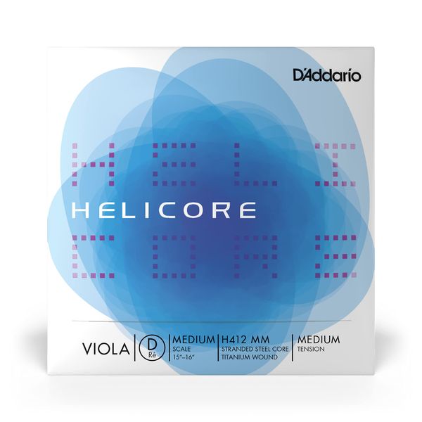 D'Addario H412 MM Helicore Medium Scale Medium Tension Single D String for Viola