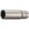 TRUSCO T3-13WL Deep Socket, 12 Square Type, Insertion Angle, 0.5 inches (13 mm) Opposite Side