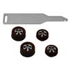 Brightvision Redline TuneUp Kit #4 - 2 Small & 2 Med Deep Dish Dull Chrome Style