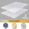 2PCS 60" x 46" Clear Office Chair PVC Floor Mat Protector Thick Computer Desk