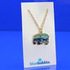 bluebubble VAN LIFE Camper Van Bus Charm Necklace on Gift Card