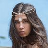 IYOU Shiny Rhinestone Head Chain Silver Crystal Hair Pieces Layering Halloween Costume Party Hair Accessories for Women