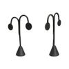 2 Pc Slate Gray Leatherette Single Earring Display Fixture Retail 15-1/2'' High