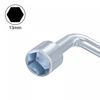 sourcing map 13mm Metric L Shaped Angled Open Hex 6 Point Socket Wrench, Single Ended