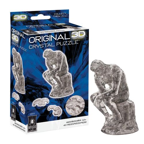 BePuzzled | Thinker Original 3D Crystal Puzzle, Ages 12 and Up
