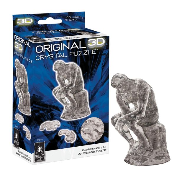 BePuzzled | Thinker Original 3D Crystal Puzzle, Ages 12 and Up